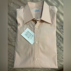 Valentino Garavani Men's Toile Pink Dress Shirt Sz 16/L